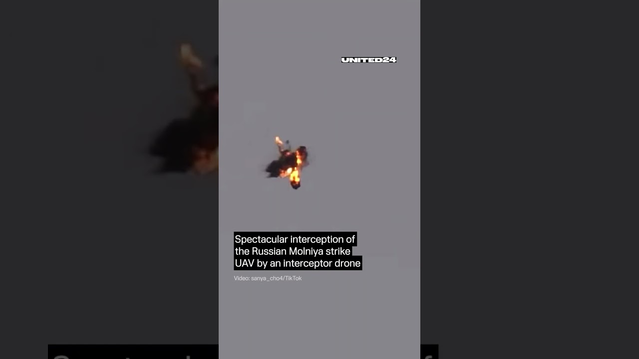 Russian Molniya Drone Intercepted by Ukrainian FPV #warinukraine