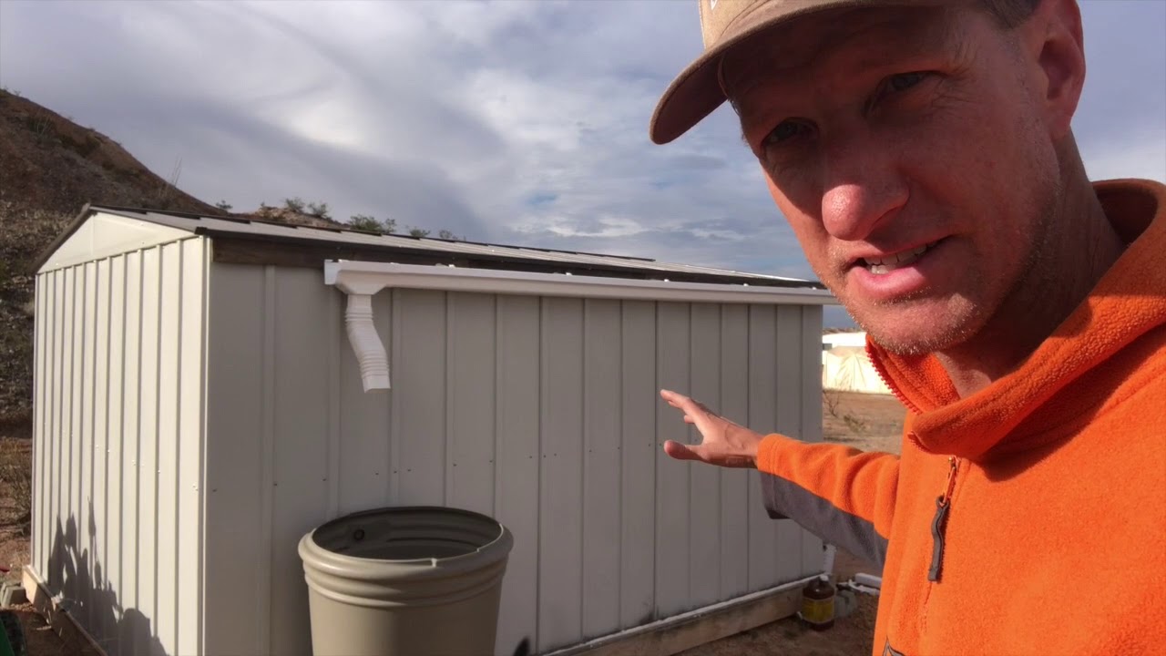 First Rainwater Catchment Test (Shed Gutter)