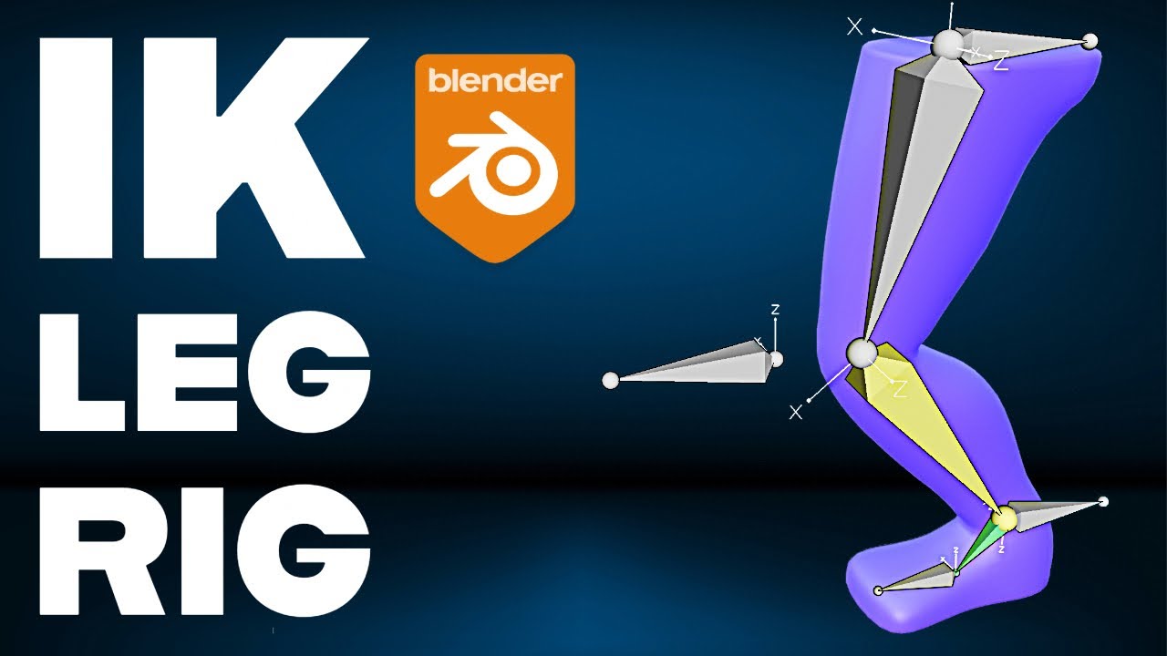 How to Rig a Leg with Inverse Kinematics in Blender | Quick IK Tutorial for Animation