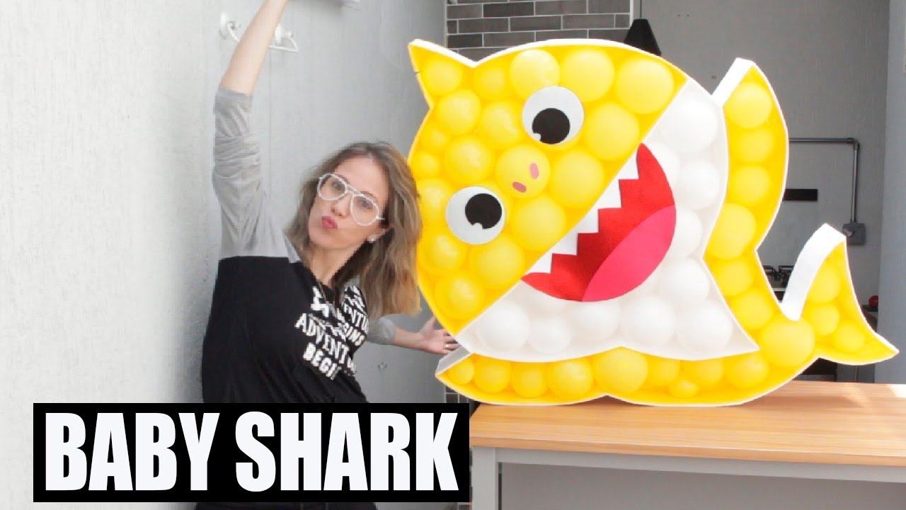 DIY FESTA BABY SHARK  🎈 Mosaic balloon