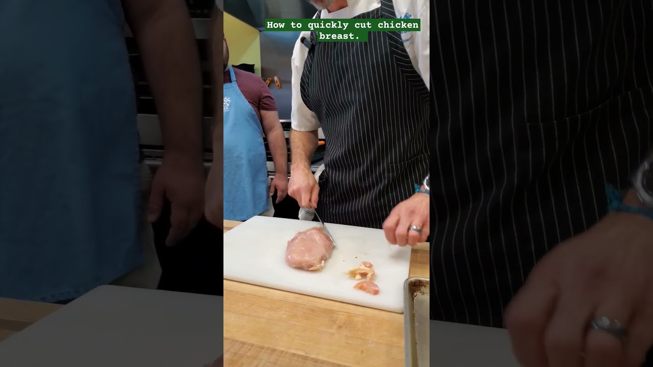 How to win at cutting chicken breast. #sweetandsavoryclassroom #shorts #cooking tips #chickenbreast