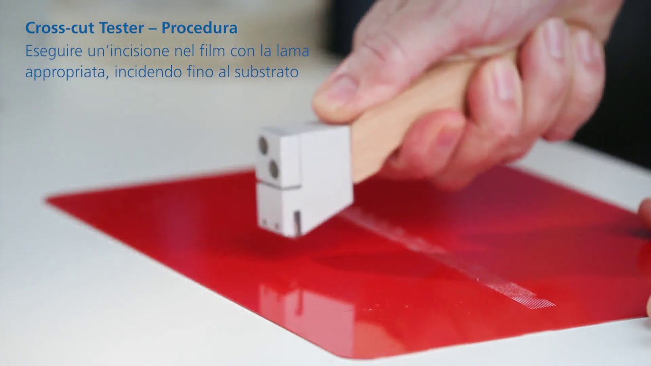 Come fare un prova di quadrettatura in accordo con ISO e ASTM