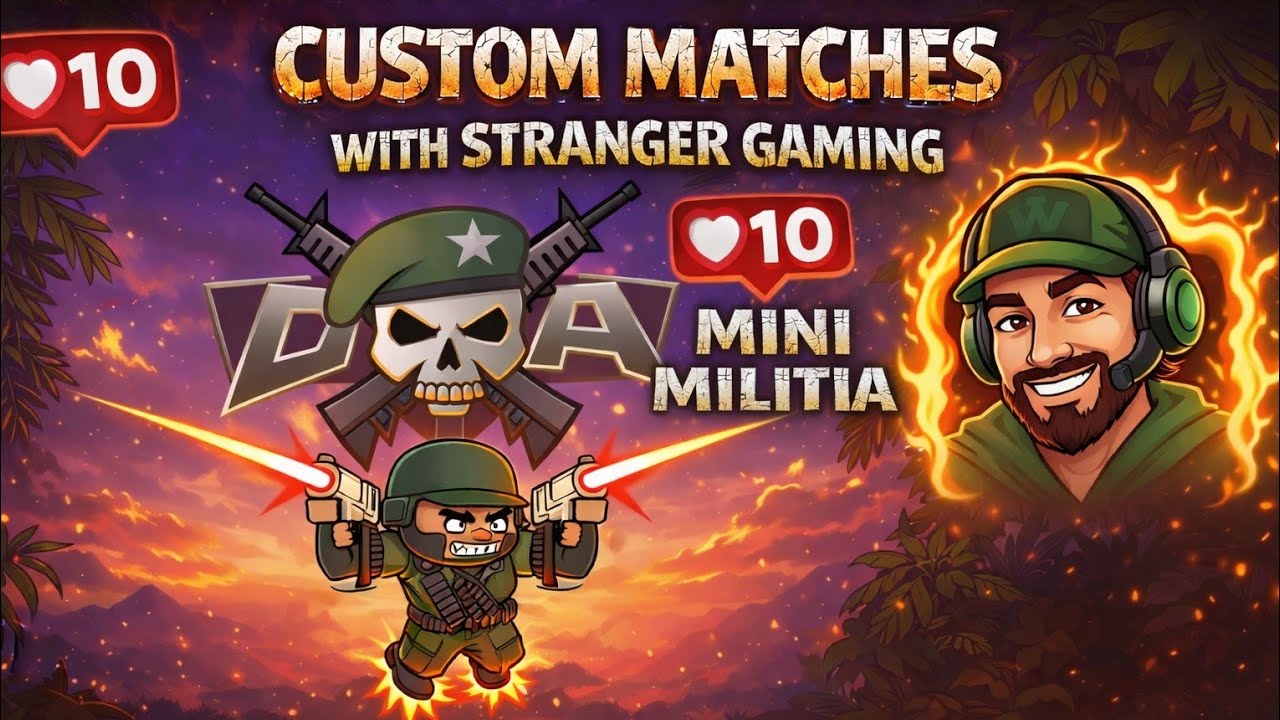 MINI MILITIA LIVE 🔴 | Mini Militia Classic Custom Matches 🔥 | Play With Stranger Gaming
