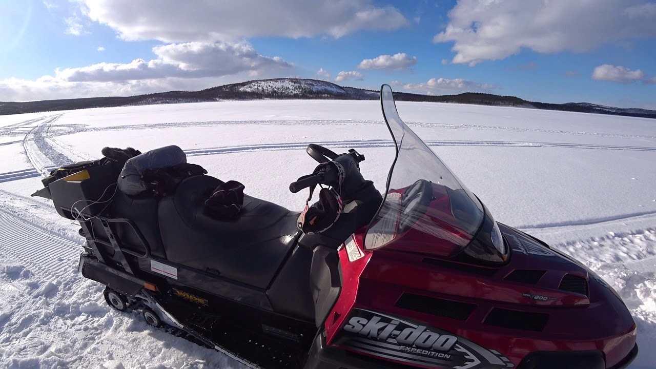 Ski-doo Экспедишн V800. лед в апреле.камера подводная