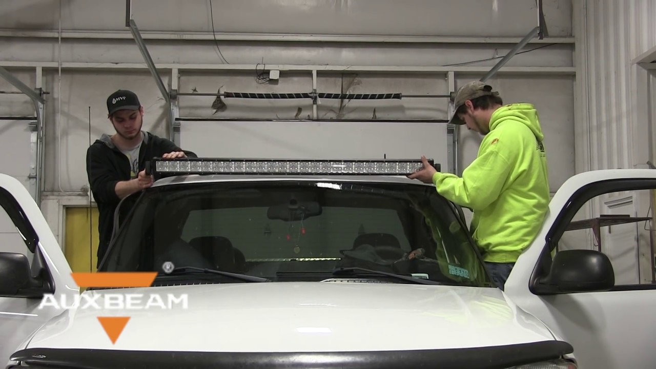 How To Install a Roof Mount 50 inch Light Bar on a 2004 GMC Sierra  - Auxbeam