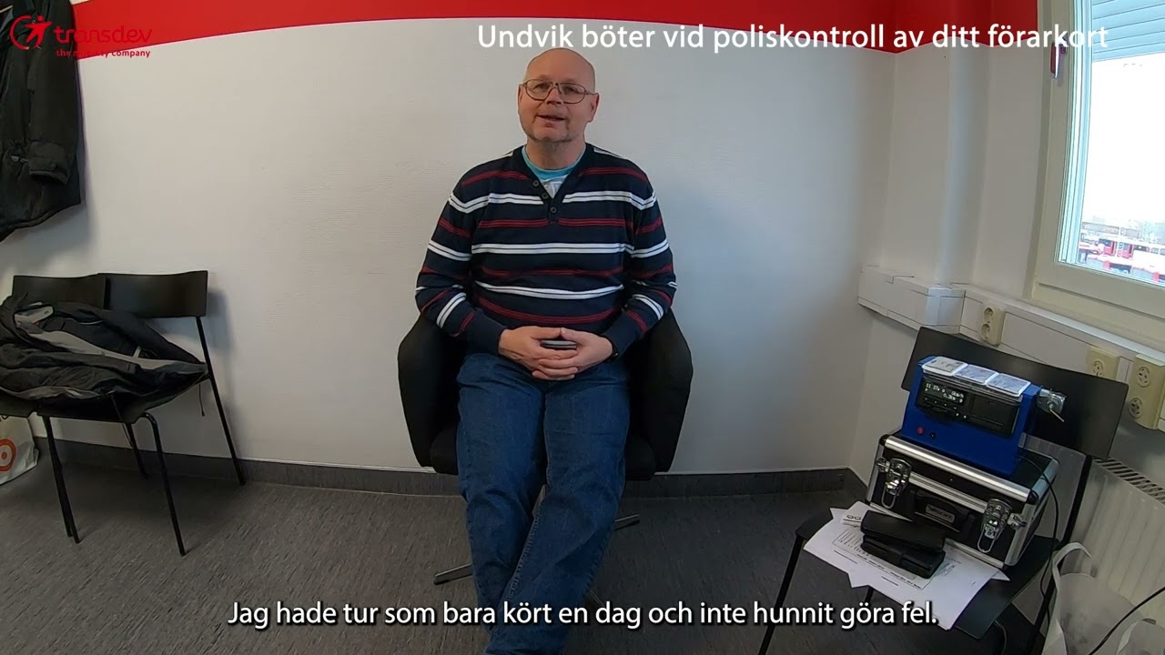 Böter vid poliskontroll av ditt färdskrivarkort