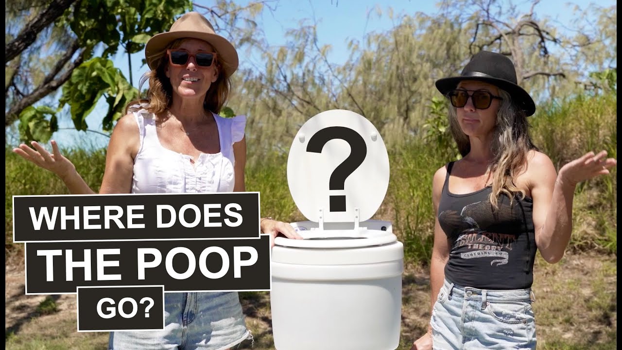 Where does the waste go in this portable toilet?