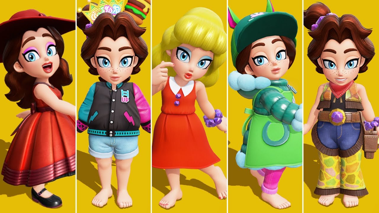Donkey Kong Bananza - All Pauline & DK Outfits