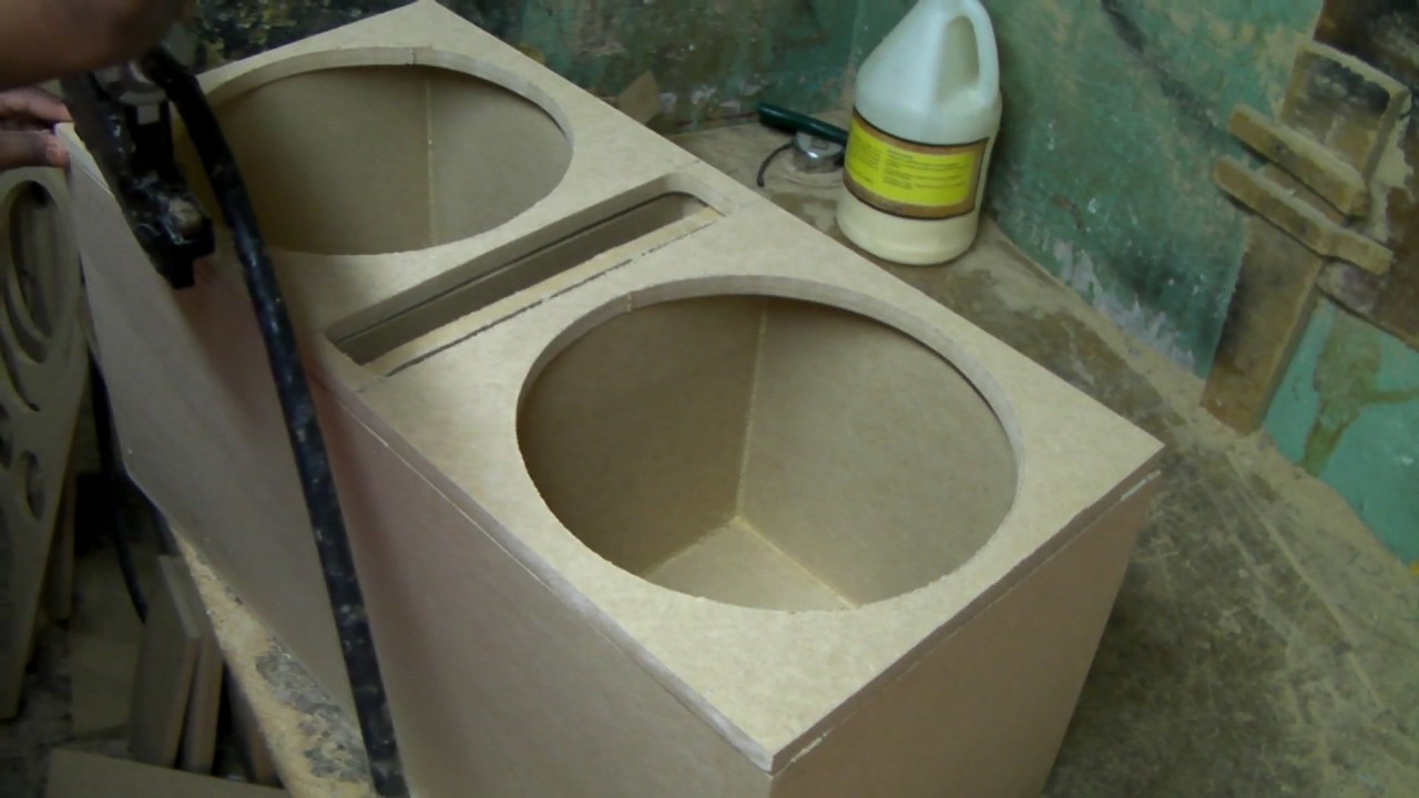 como hacer un cajon para subwoofer