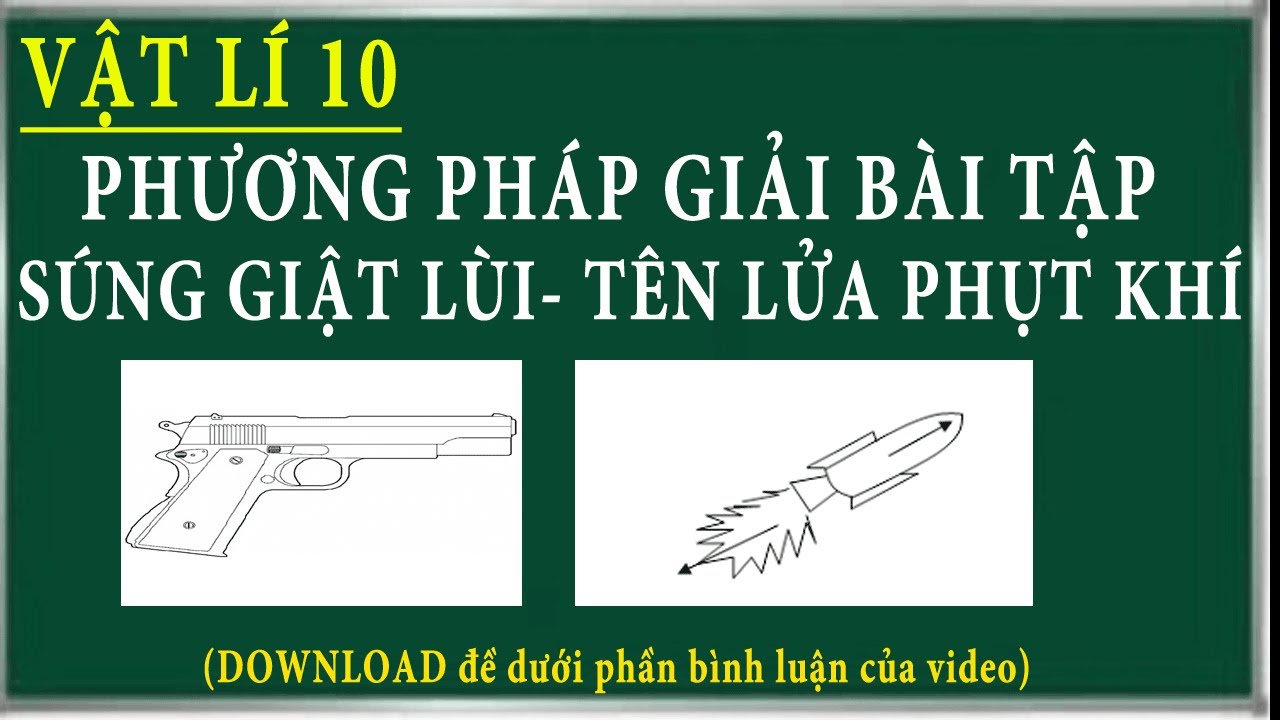 Hướng dẫn giải bài tập vận tốc giật lùi của súng, vận tốc tên lửa sau khi phụt nhiên liệu.