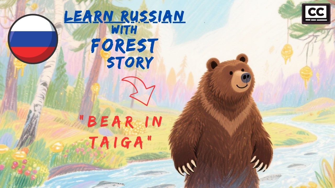 B1 Russian storytelling: The BEAR in the FOREST 🐻🌲#learnrussian #russianlanguage