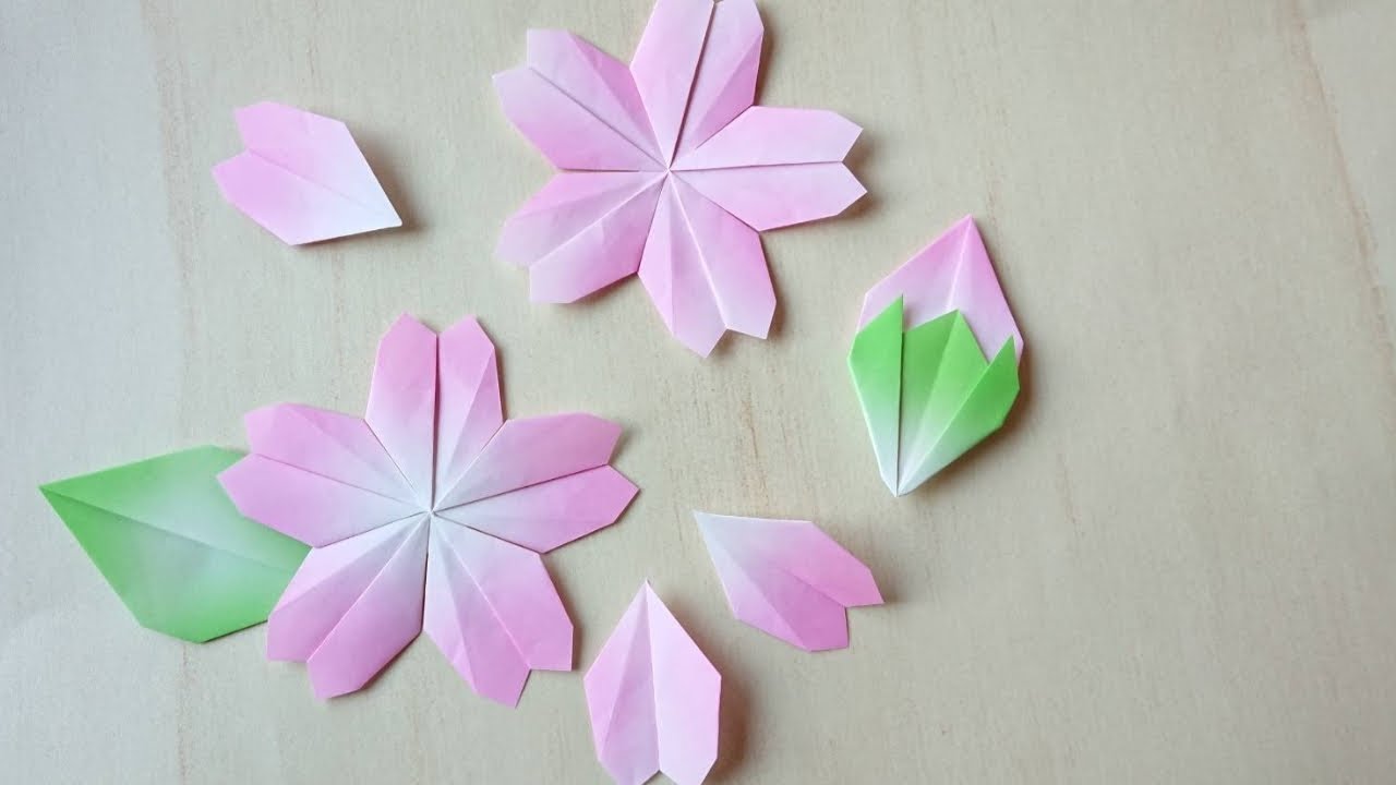 【折り紙】簡単で可愛いお花！”満開の桜”の折り方