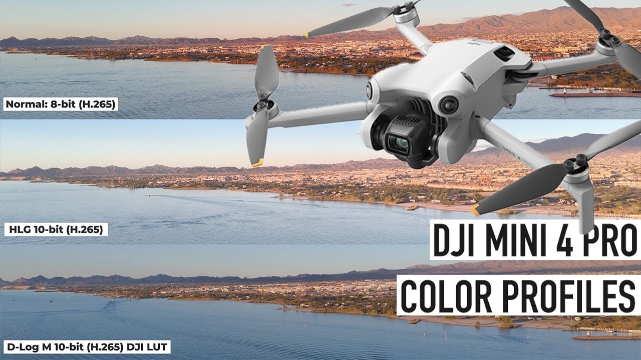 DJI MINI 4 PRO Color Profiles: Comparison D-LOG M, HLG, & NORMAL Profile