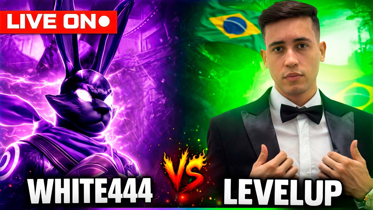 WHITE444 VS LEVELUP ! LIVE INFINITA ! 🔴 FREE FIRE AO VIVO 🔴 LEVELUP FF MOBILE
