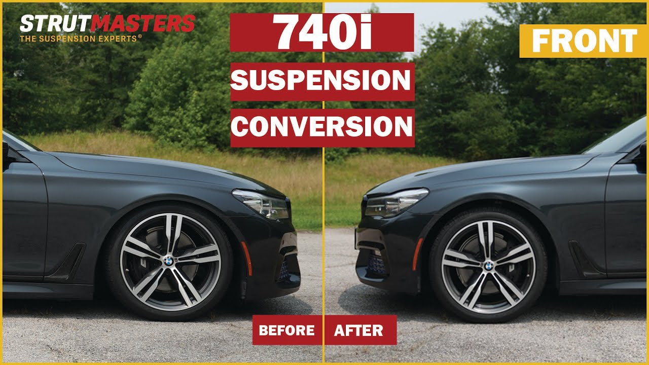 2016-2022 BMW 740i Front Suspension Conversion Kit Installation