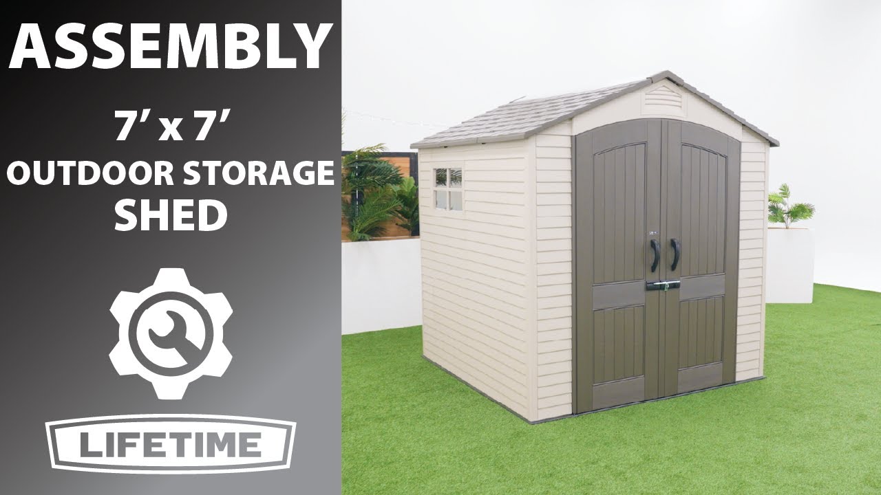 Lifetime 7' x 7' Outdoor Storage Shed | Lifetime Assembly Video