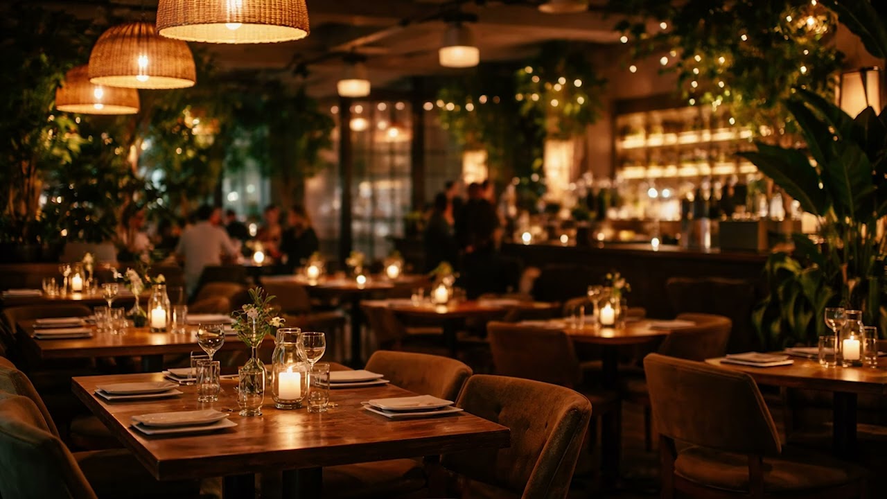 Cozy Restaurant Dinner Ambience | Warm Jazz Lounge Background Music