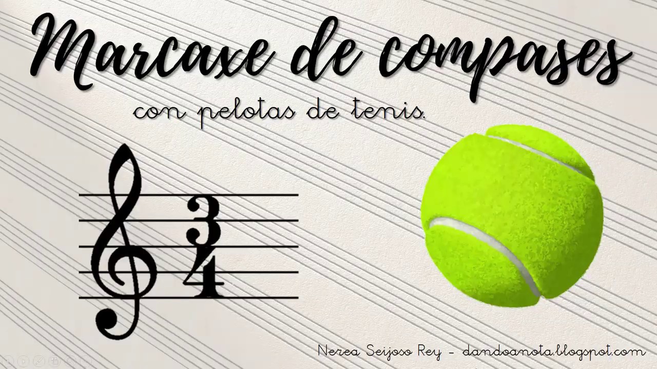 O comp&aacute;s de 3/4 - Marcaxe con pelotas de tenis
