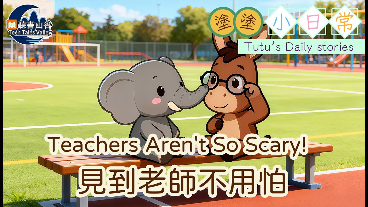 【原創中英兒童故事 |逃避恐懼躲著走-真正的勇氣】Teachers Aren't So Scary-見到老師不用怕 #幼兒睡前故事有聲書 #聽故事學英文 #聽故事學中文 #bedtimestories