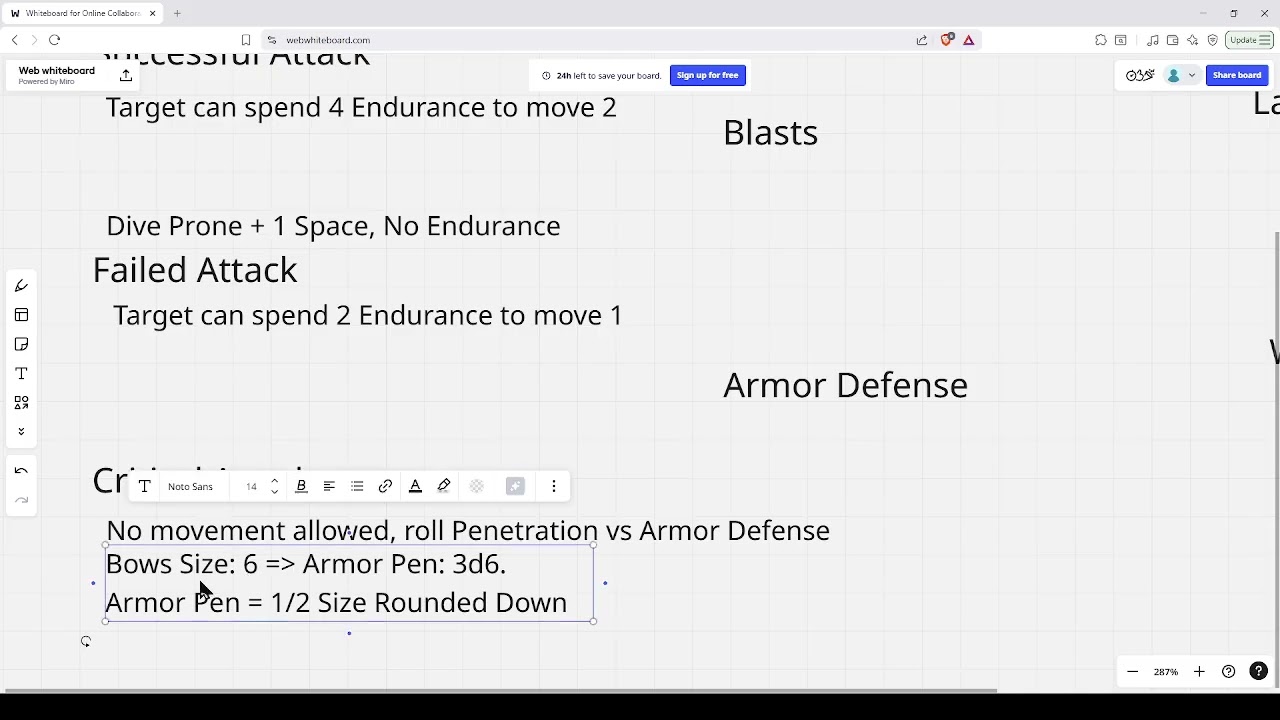 TOR Magic Hack Ranged Combat and Other Rules