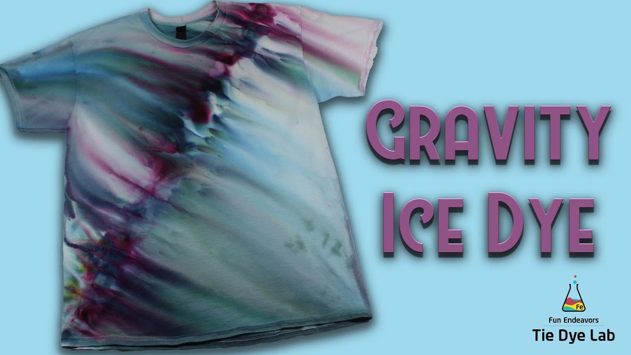 Tie Dye Designs : Gravity Ice Dye (Diagonal Design)