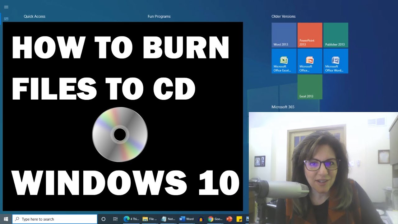 Как записать файлы на CD Windows 10