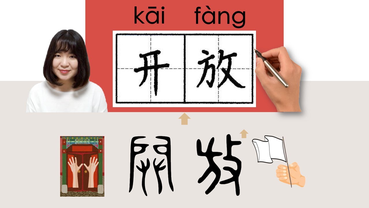 【NEW HSK5】/HSK5/开放/開放/kaifang_(be open)How to Pronounce & Write Chinese Word & Character #newhsk3