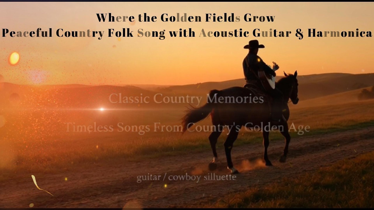 Where the Golden Fields Grow | Peaceful Country Folk Song with Acoustic Guitar & Harmonica
