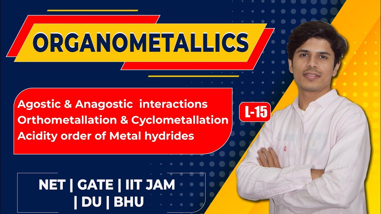 L15: 1-H NMR Spectroscopy Organometallic Compounds|Agostic & Anagostic Interactions|Orthometallation