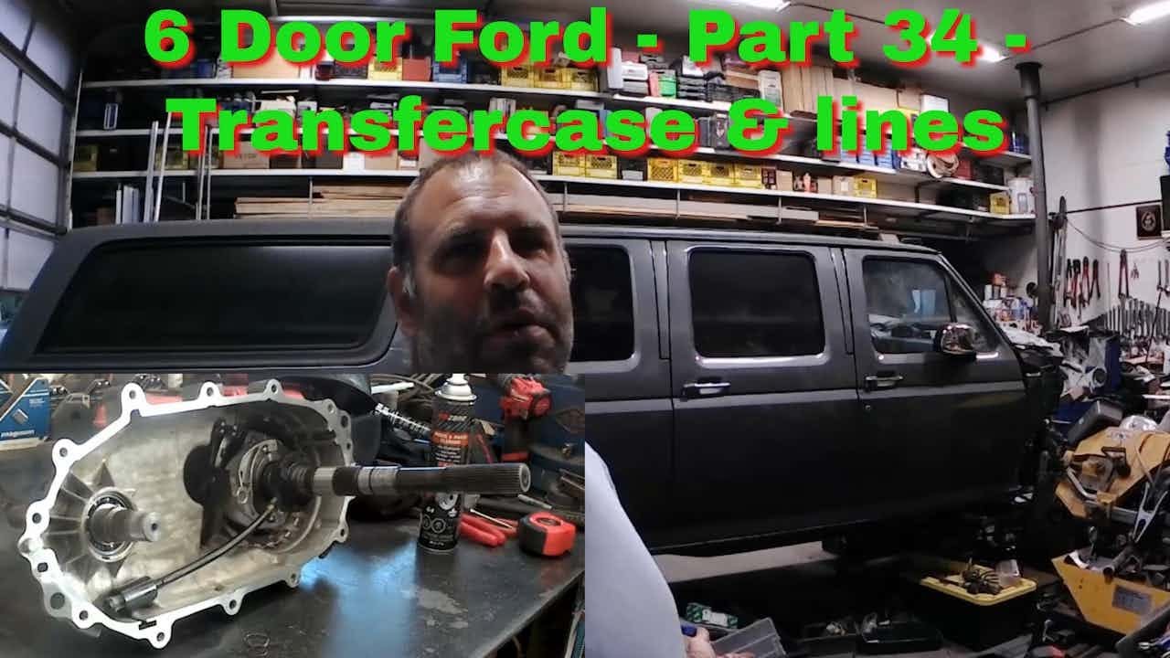 OBS Ford 4X4 6 Door Build - Part 34 - Borg Warner  Transfer case & trans lines