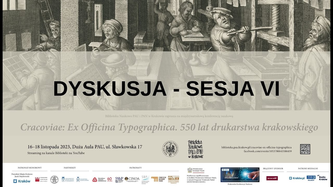 Dyskusja – Sesja VI: Ludzie druku