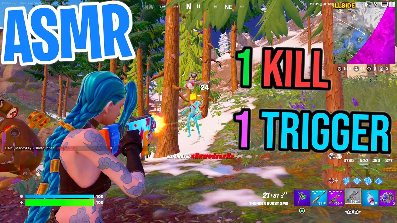 ASMR Gaming 😴 Fortnite 1 Kill = 1 Trigger Relaxing Mouth Sounds 🎮🎧 Controller Sounds + Whispering 💤