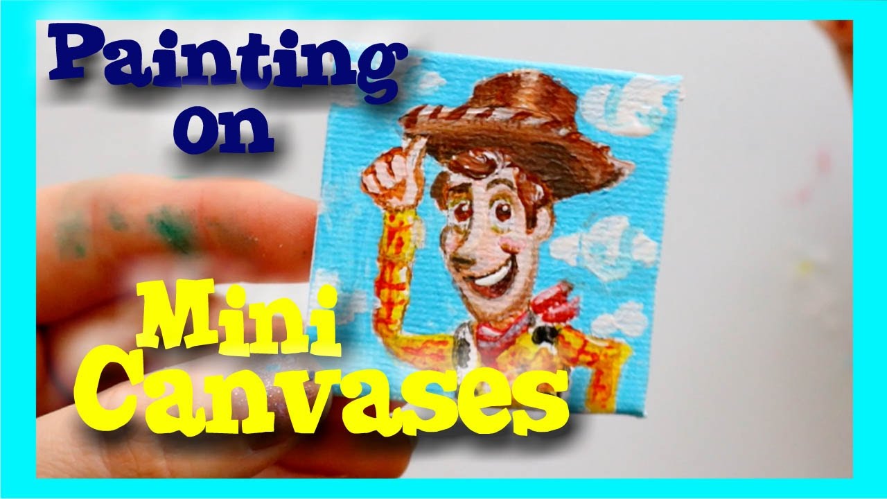 Painting on MINI CANVASES (My Top 6 PIXAR Movies) - @dramaticparrot