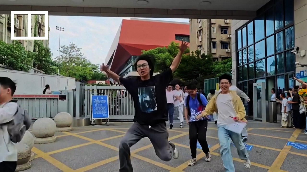 Students and families celebrate end of China&rsquo;s gaokao exam