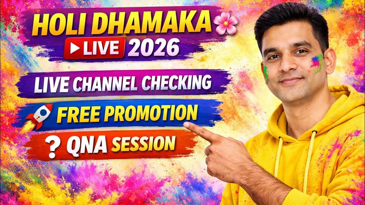 holi dhamaka live channel checking or promotion & qna 2026