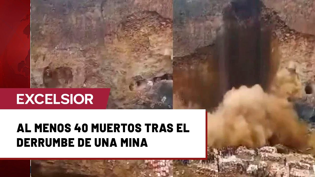 El impactante momento en que colapsa una mina en RD del Congo
