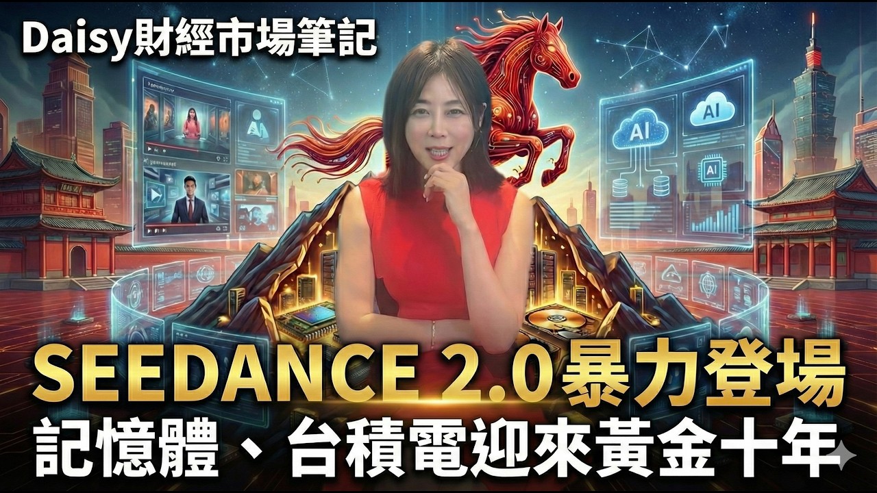 【Daisy財經市場筆記】Seedance 2.0 暴力登場!台灣半導體「躺著贏」!記憶體、台積電迎來黃金十年!ft.邱沁宜