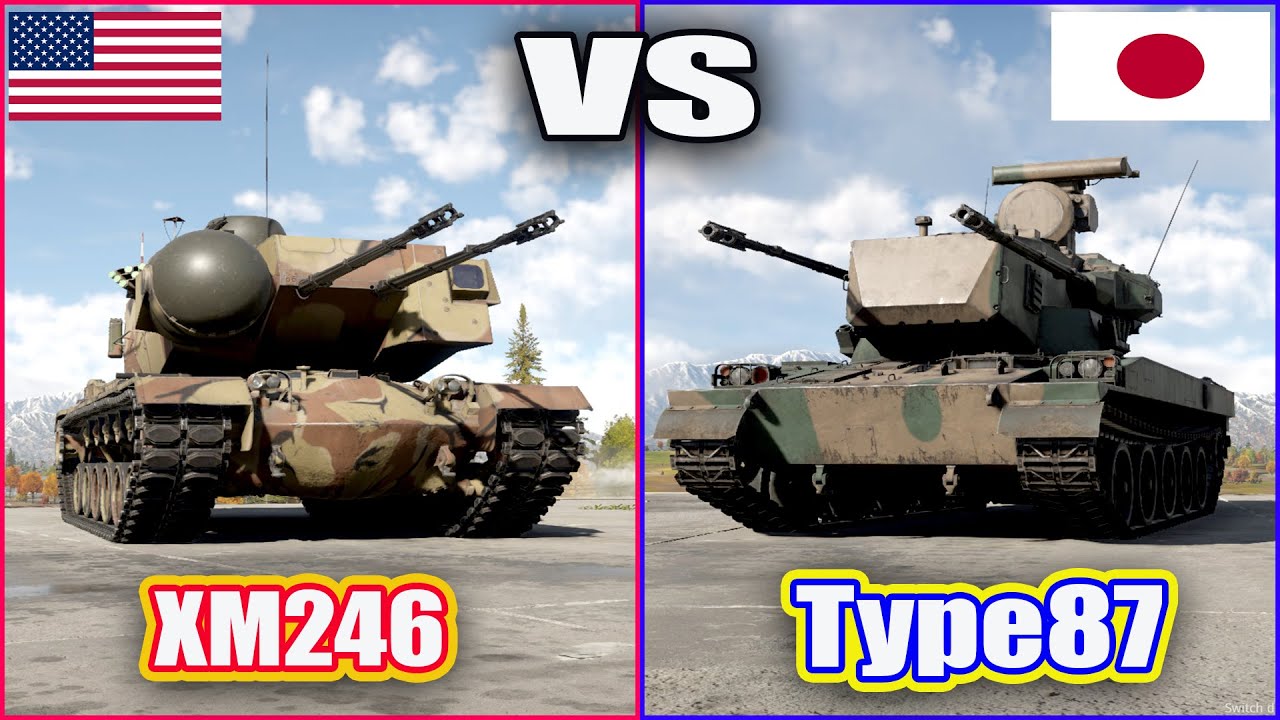 War Thunder SPAA ''Type 87 or XM246''  Comparison