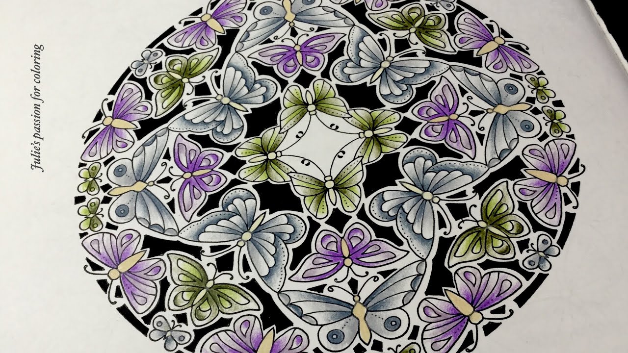 IVY AND THE INKY BUTTERFLY by Johanna Basford - prismacolor pencils - color along