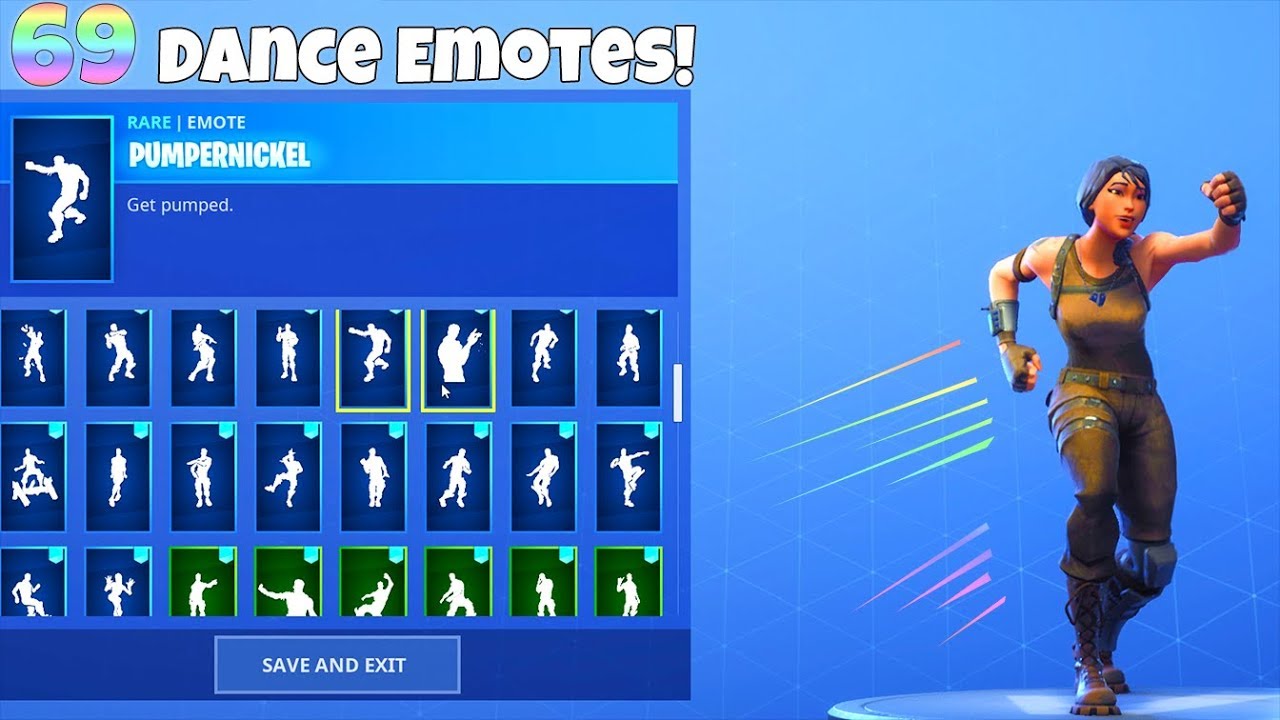 69 DANCE EMOTES with OG RARE Skin ASSAULT TROOPER! Fortnite Battle Royale