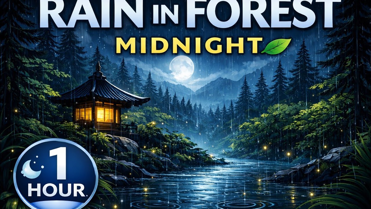 Relaxing Midnight Sounds for Deep Sleep 🌧️ | AI Nature Ambience #youtube #sleep