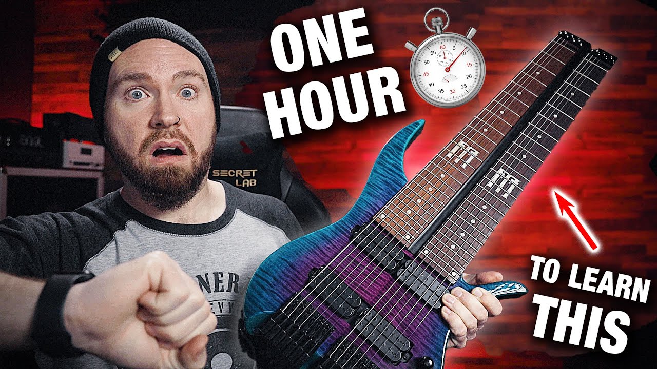 Can I Learn To Play 14-String Guitar in ONE HOUR? FMGuitars Demo | GEAR GODS