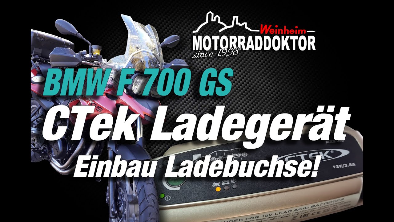 BMW F 700 GS & Ctek Batterie Ladegerät | Einbau Ladeanschluss CTek | Wie geht das?