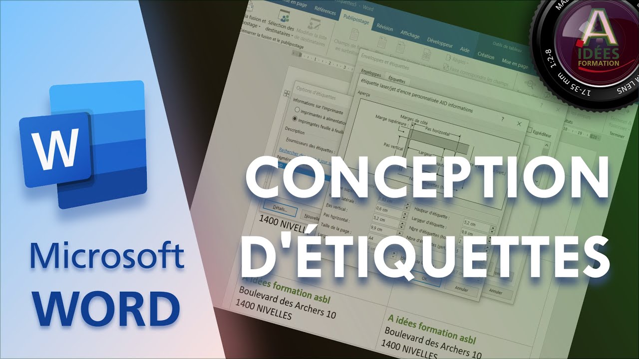 WORD - Étiquettes simples et publipostées