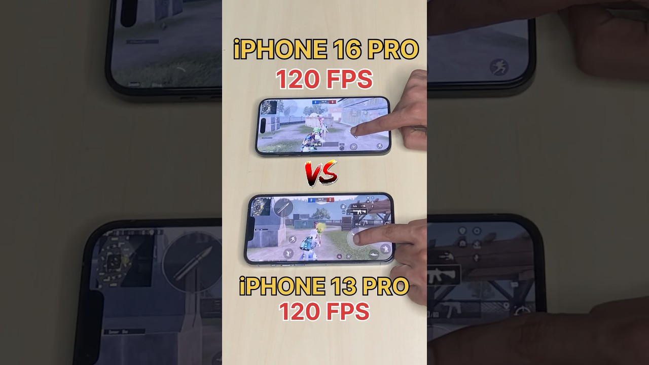 iPHONE 16 PRO😈(120FPS)🔥Vs iPHONE 13 PRO☠️(120 FPS)- PUBG TEST🔥 #shorts #shortsfeed