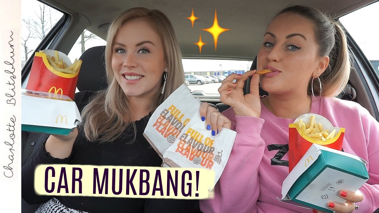 MC DONALDS & BURGER KING CAR MUKBANG ft. REBECCA DENISE| Charlotte Blitzblum