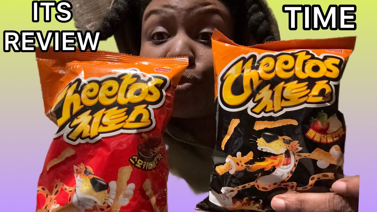 Trying New Korean barbecue Cheetos, ￼ salsa Cheetos flavored chips #review 