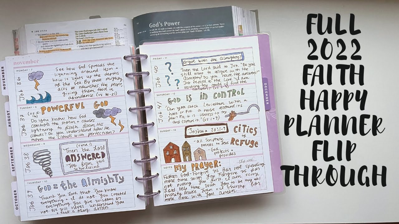 Full 2022 Faith Happy Planner flip through | Creative Faith & Co. | Get in God's Word