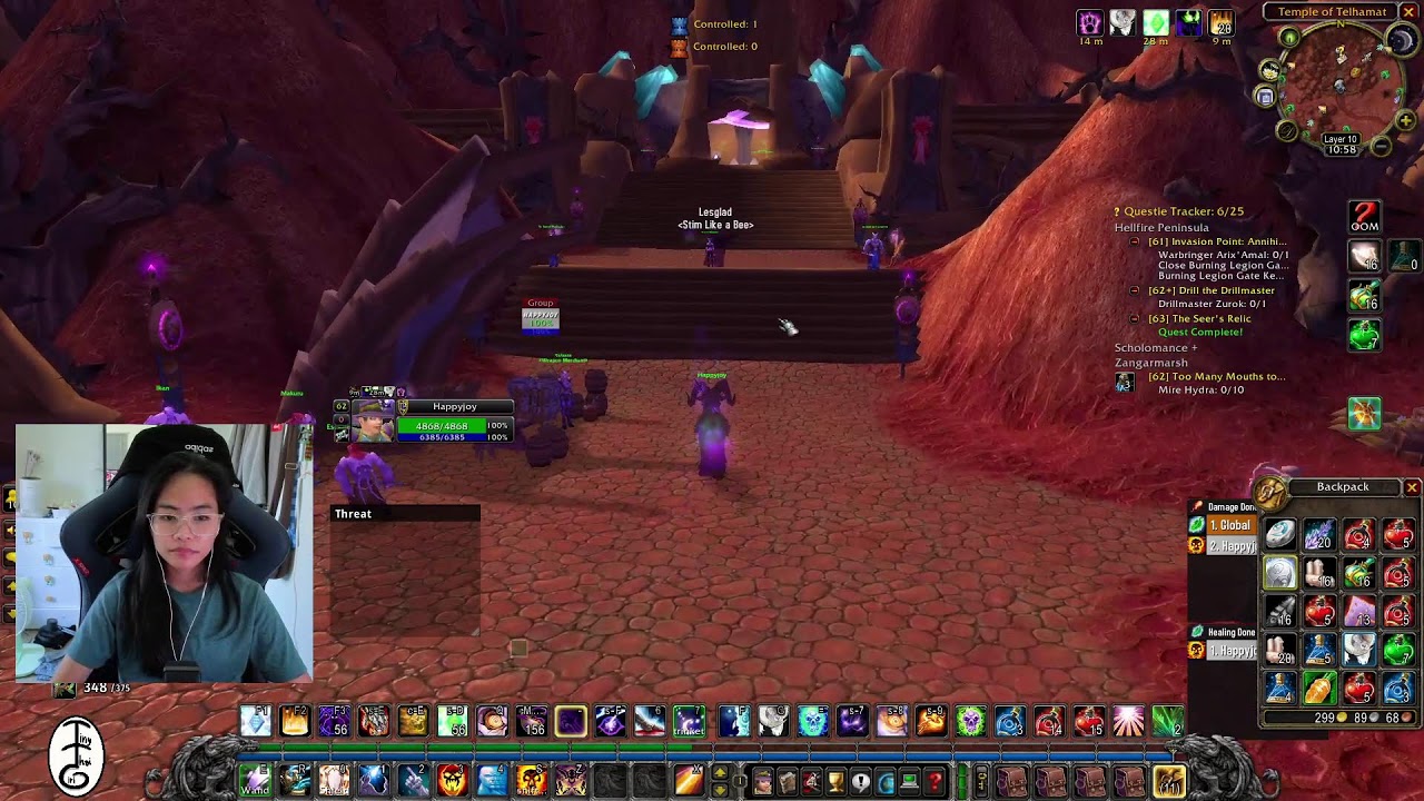 Still on my priest...Thai Girl Playing World Of Warcraft