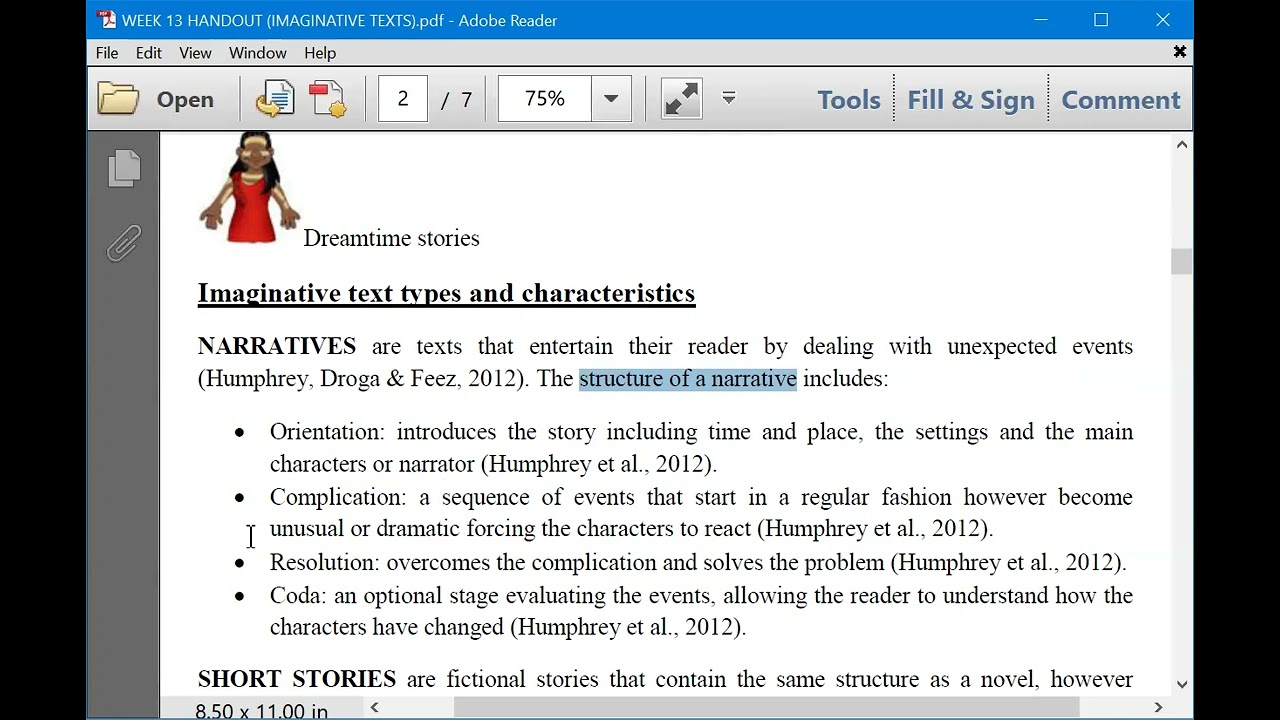 Lecture Week 13 Imaginative Texts